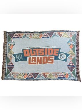 RARE Outside Lands San Francisco Tapestry Festival Blanket Woven Throw 2013
